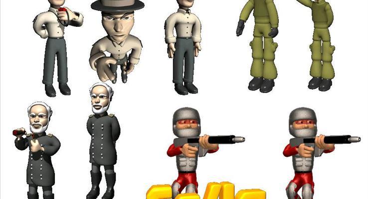 各類職業(yè)3D小人PPT動畫