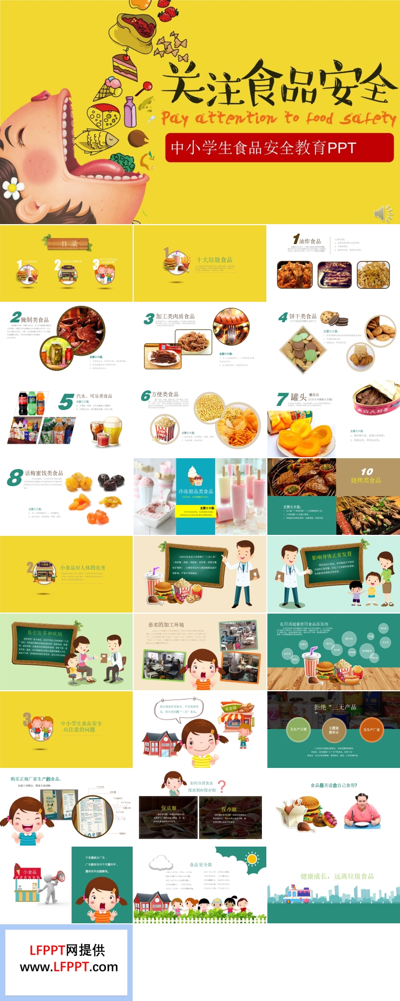 關注中小學生食品安全教育PPT