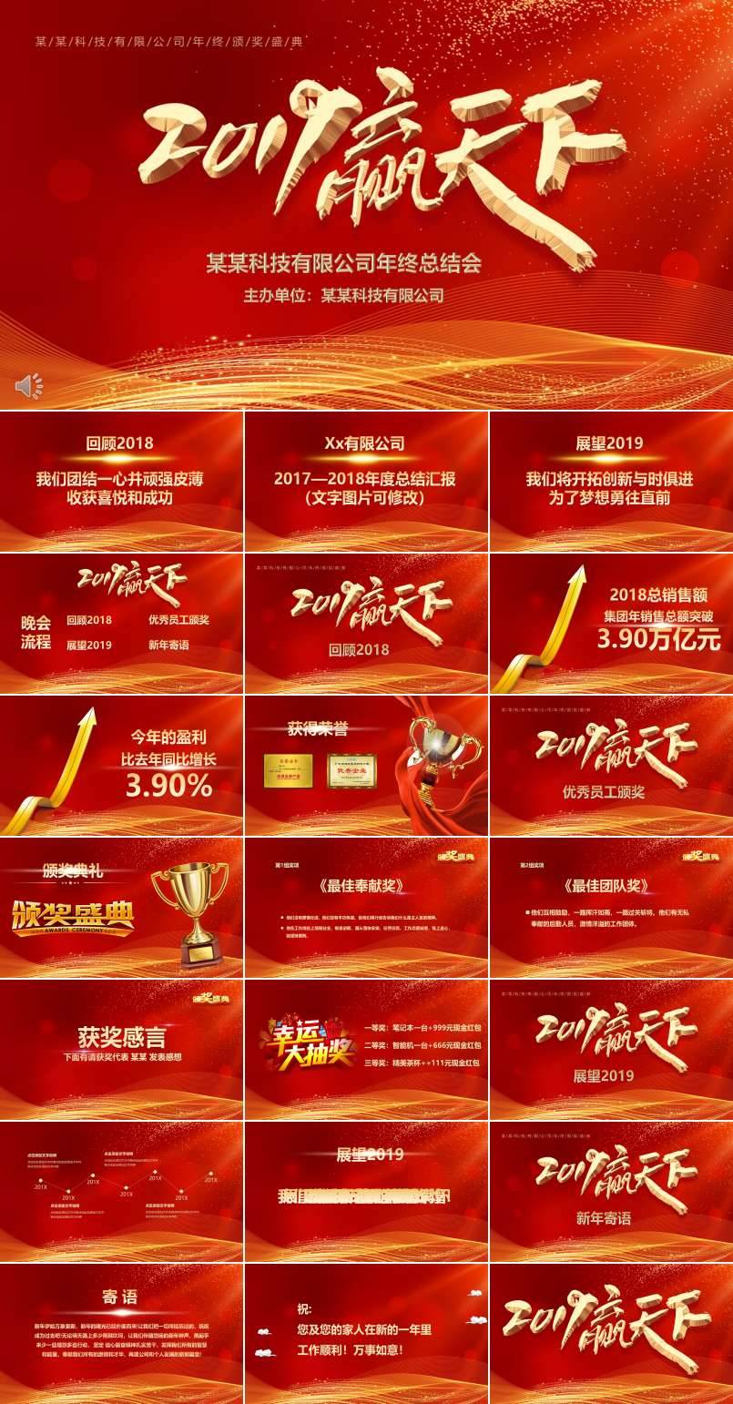 2019年會(huì)總結(jié)PPT模板