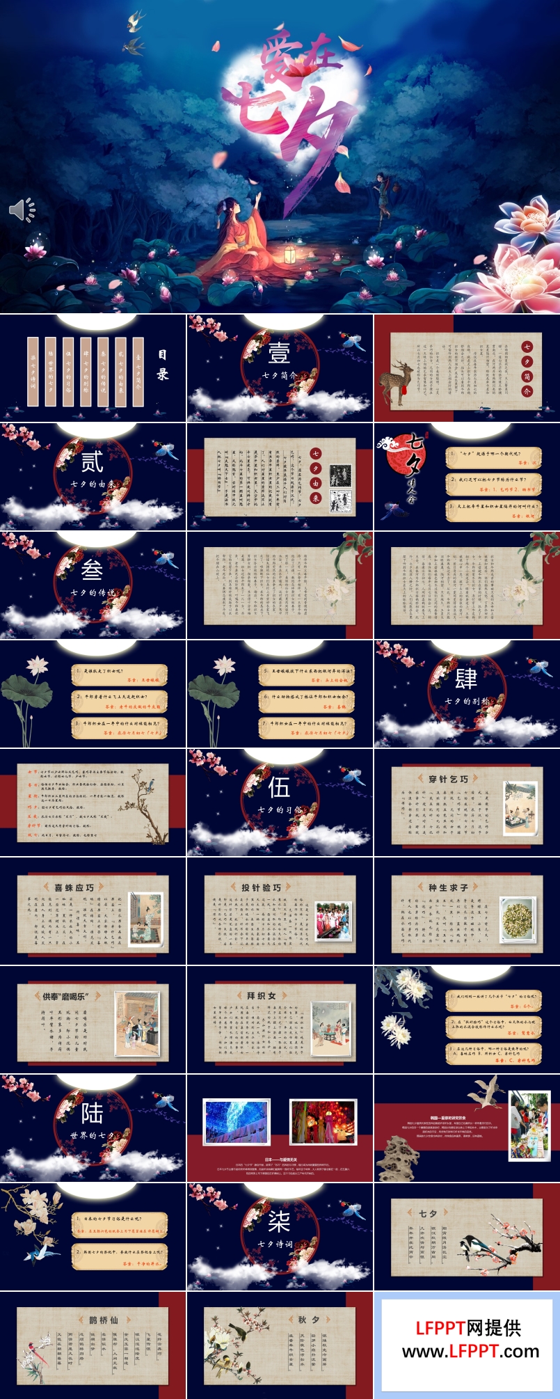 七夕情人節(jié)簡介PPT模板