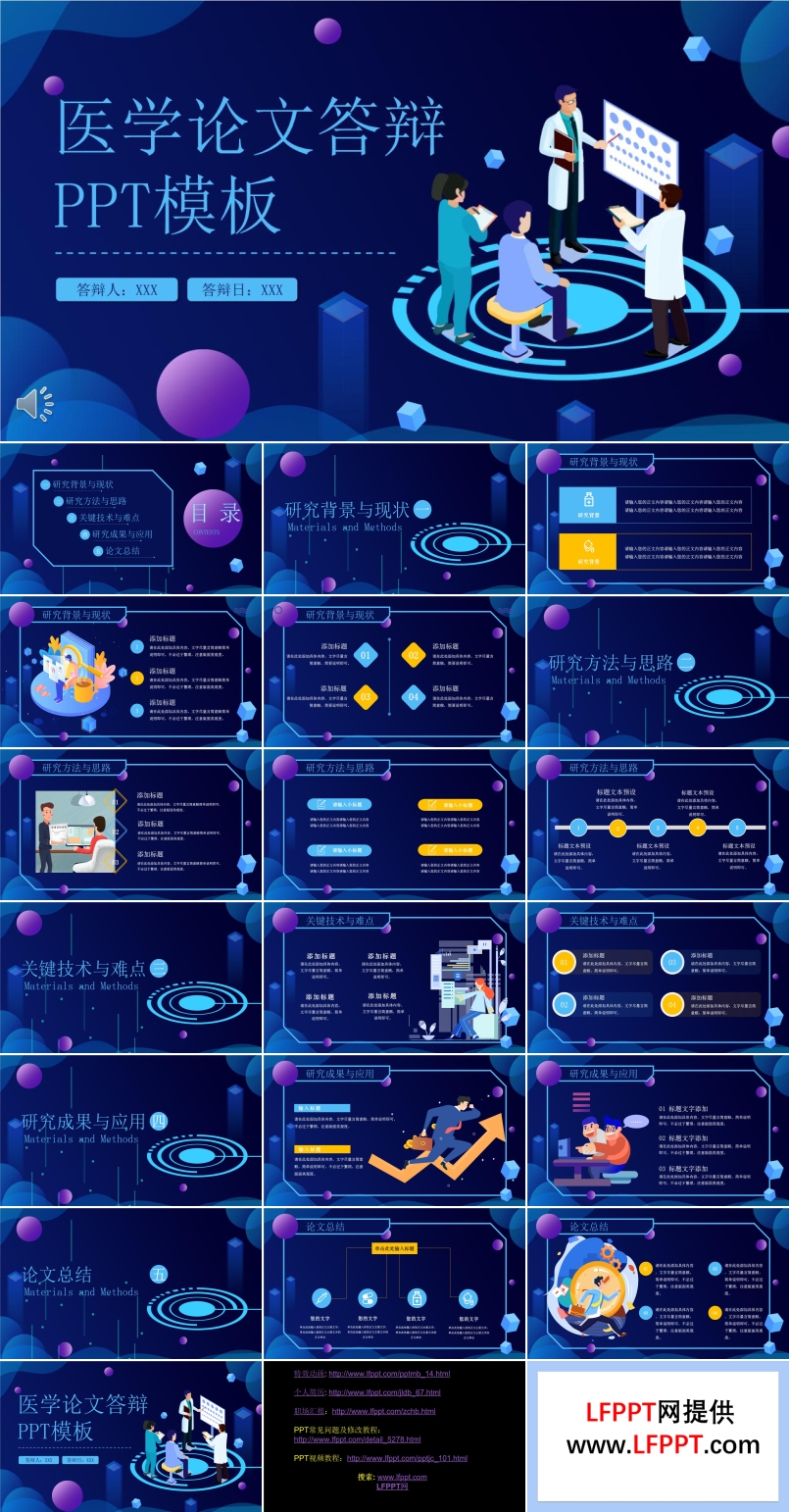 2.5D風(fēng)醫(yī)學(xué)論文答辯PPT模板