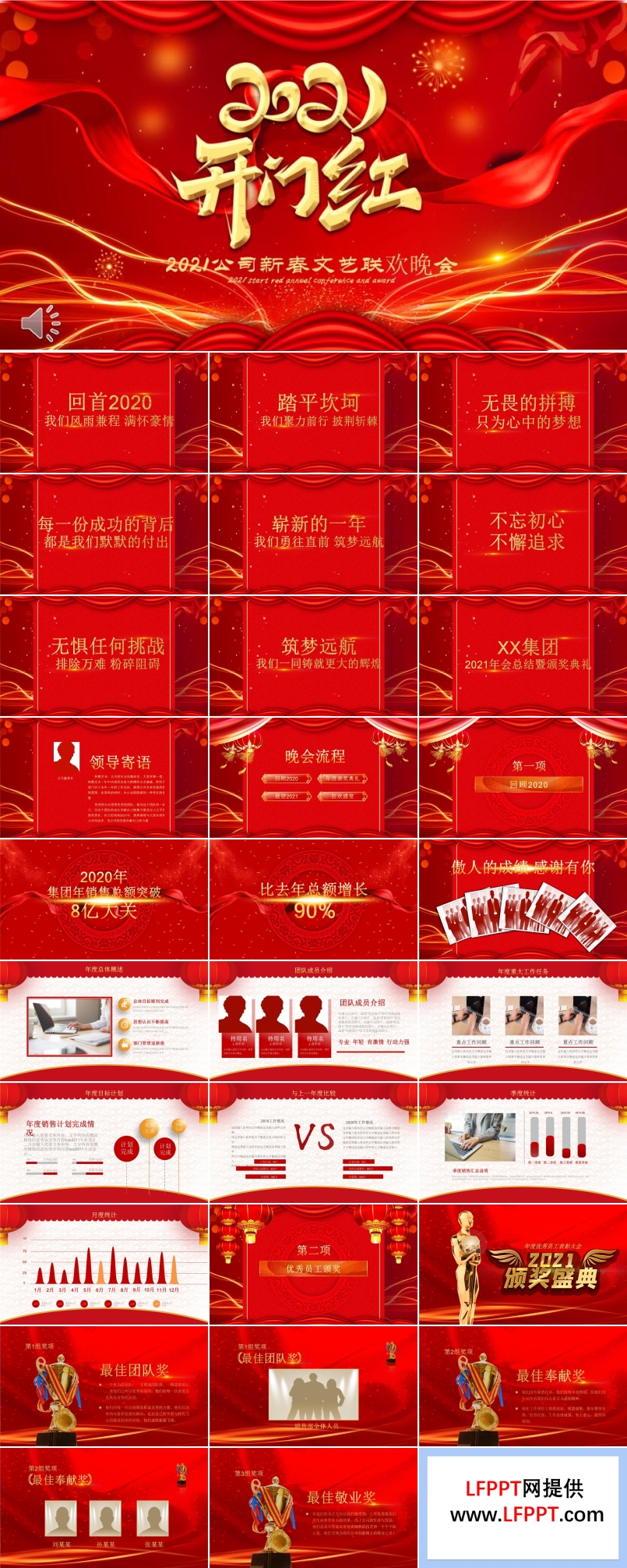 2021新春文藝聯(lián)歡晚會PPT模板