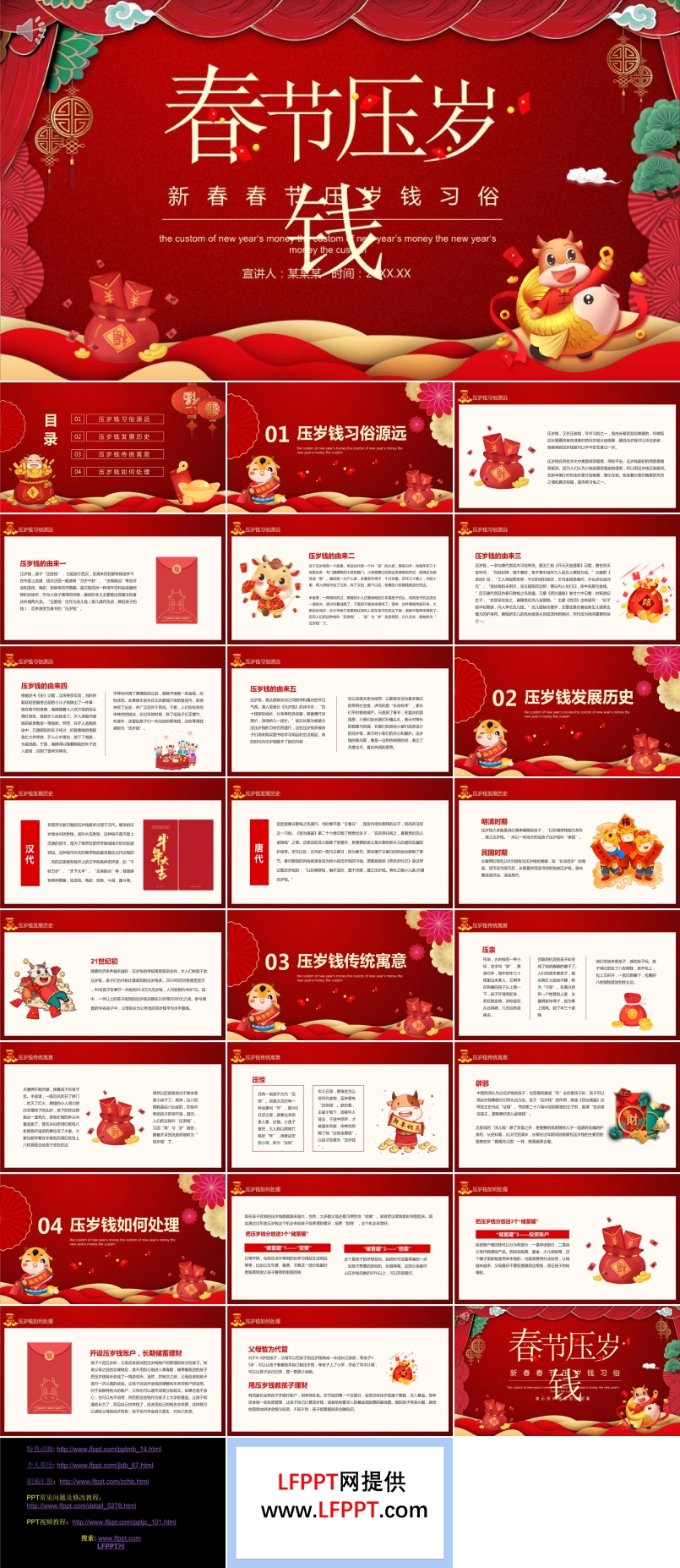 新春春節(jié)壓歲錢習(xí)俗PPT