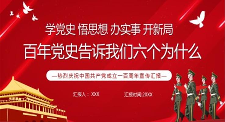 學黨史ppt100周年P(guān)PT
