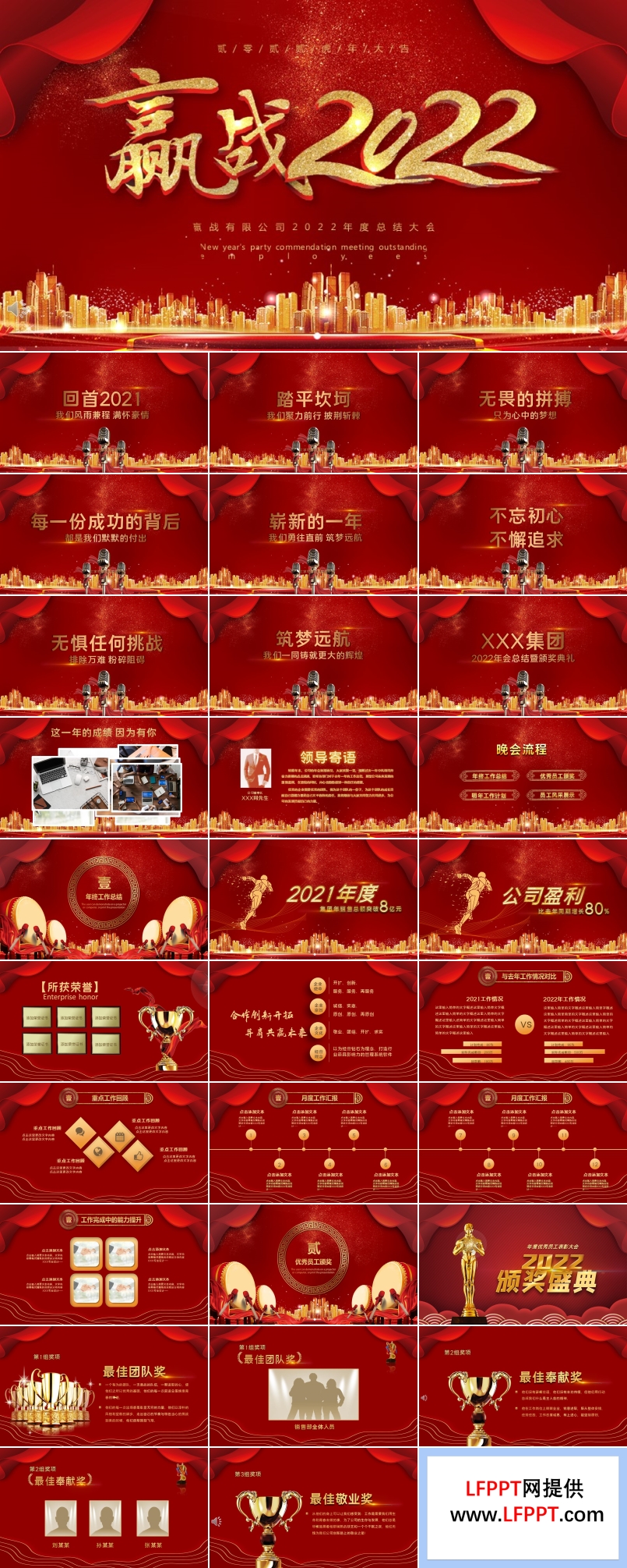 贏戰(zhàn)2022企業(yè)年會PPT模板