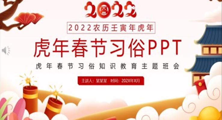 虎年春節(jié)PPT習俗