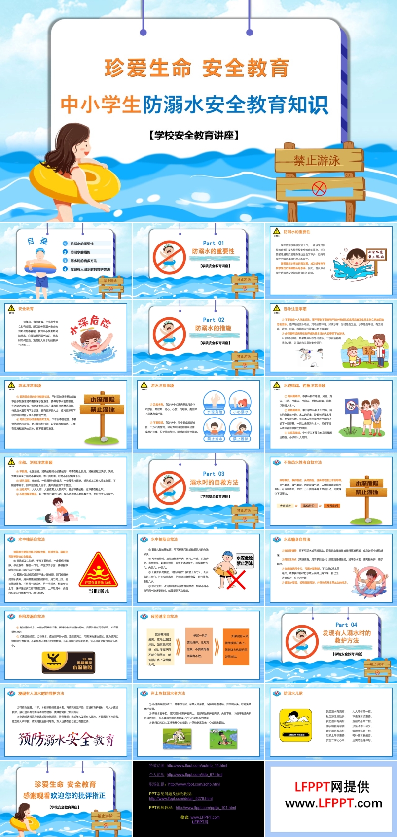 中小學(xué)生防溺水安全教育知識PPT課件