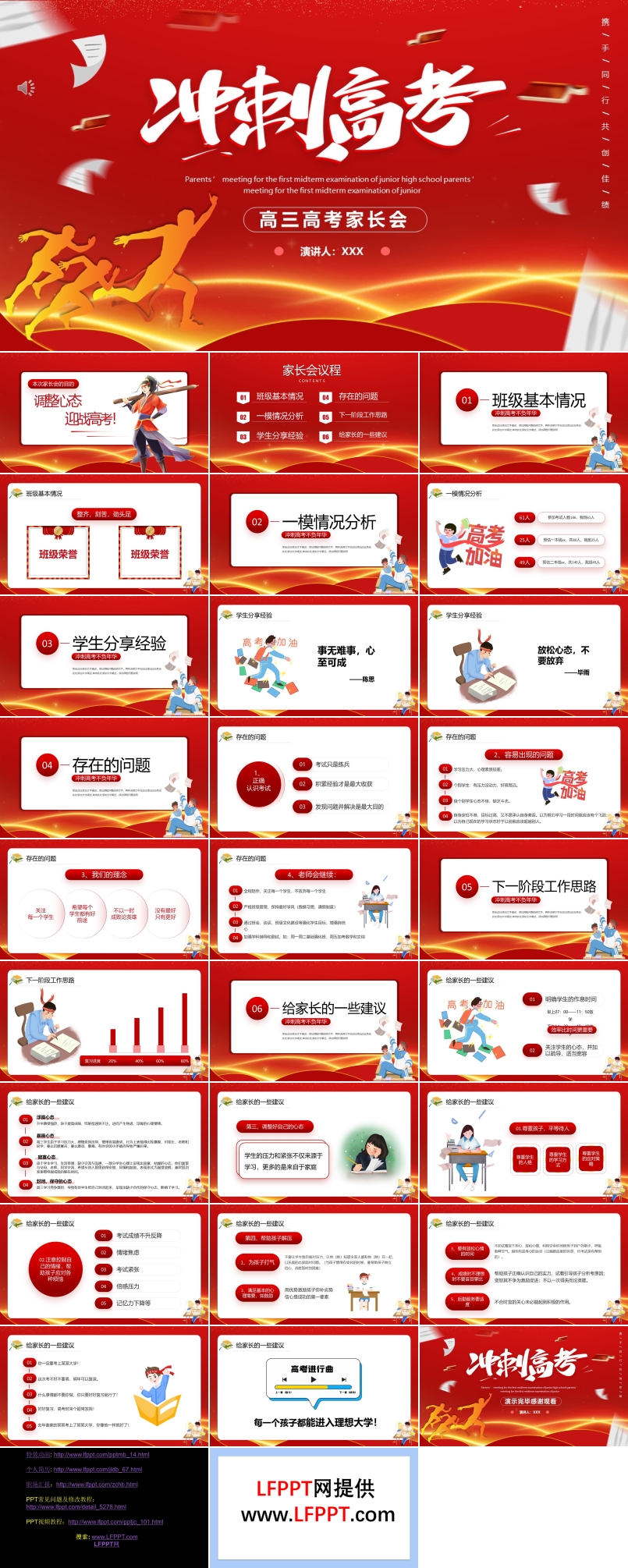 沖刺高考高三家長(zhǎng)會(huì)PPT含講稿