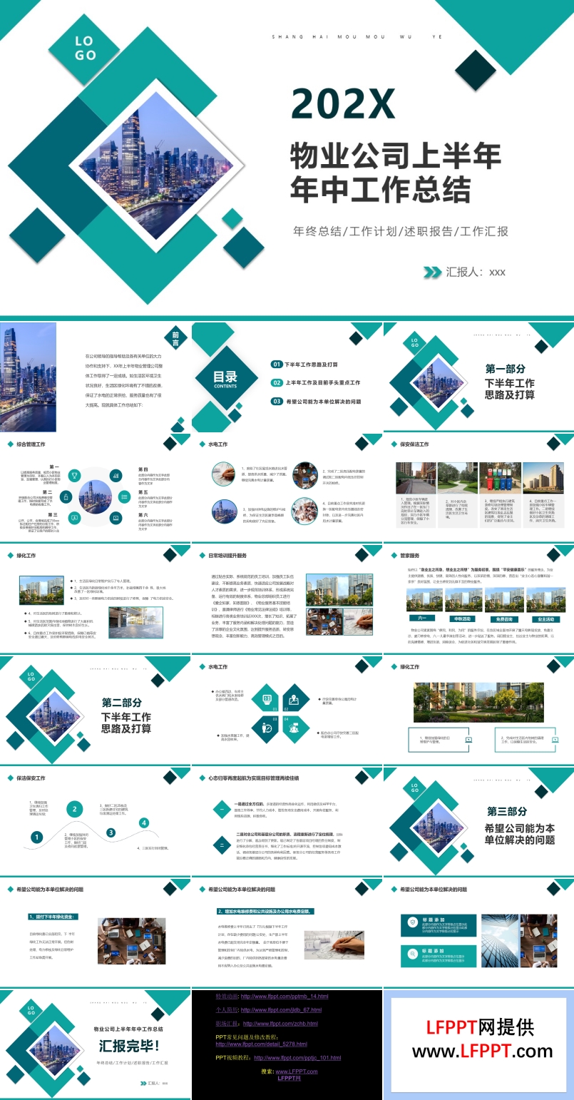 物業(yè)年中工作總結(jié)工作匯報(bào)PPT