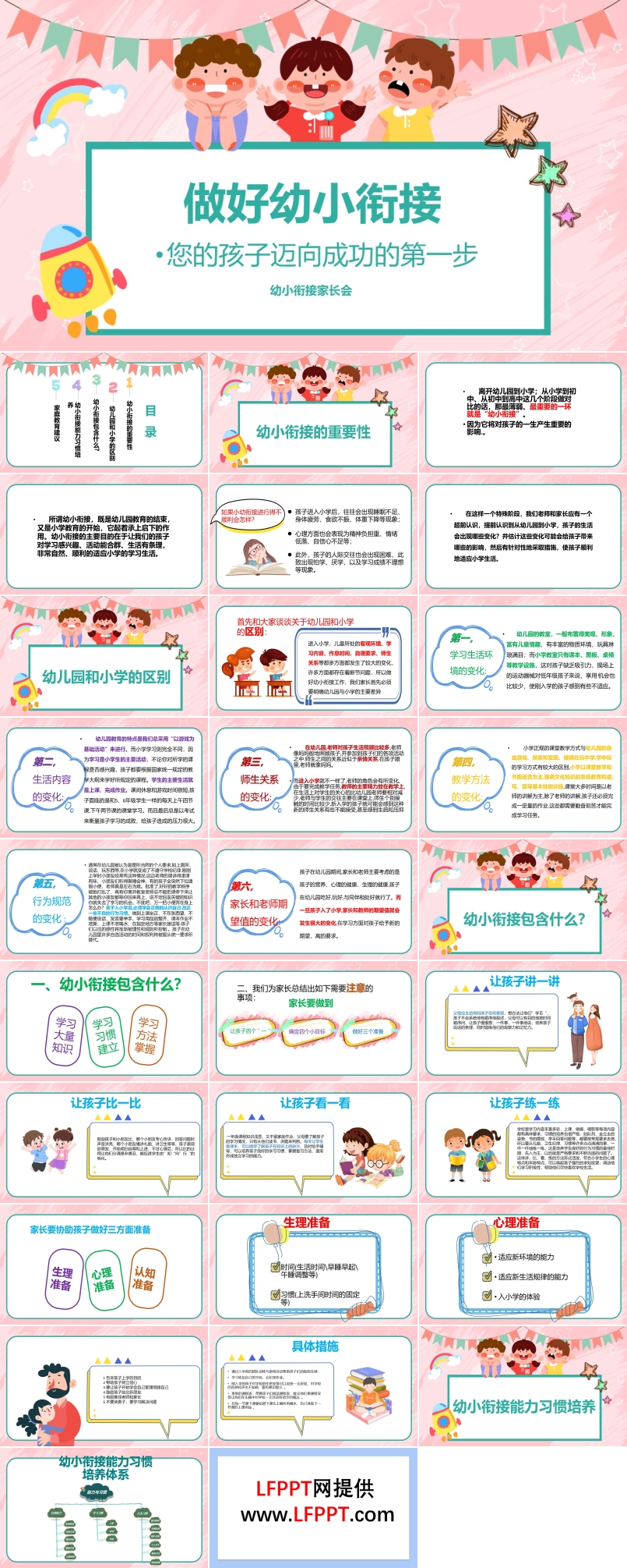 幼小銜接家長會PPT含講稿