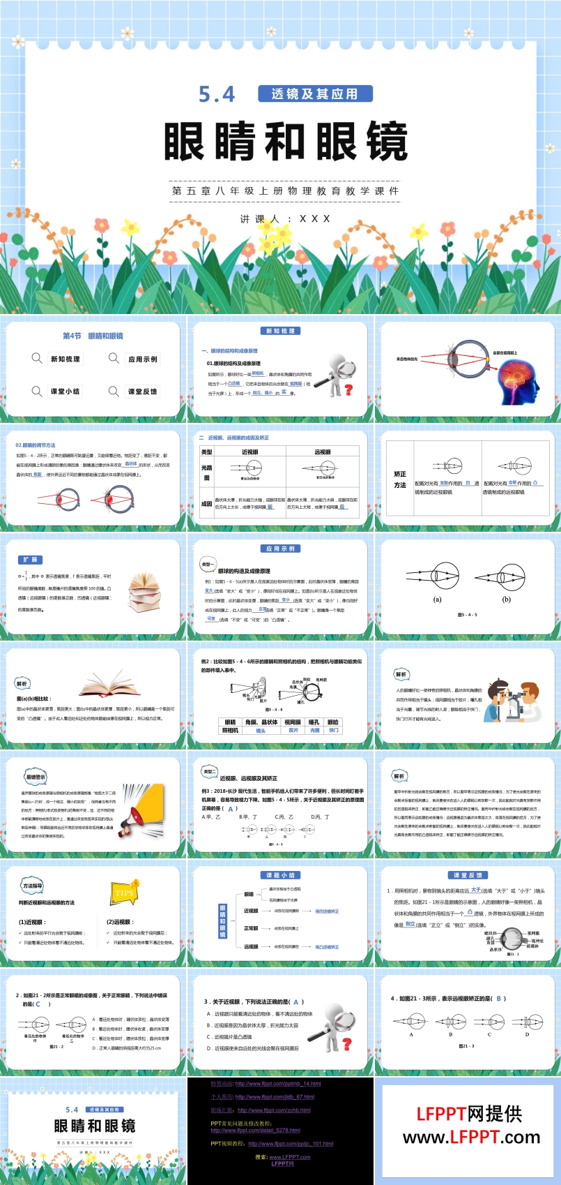 八年級(jí)上冊(cè)物理教育教學(xué)課件眼睛和眼鏡PPT課件
