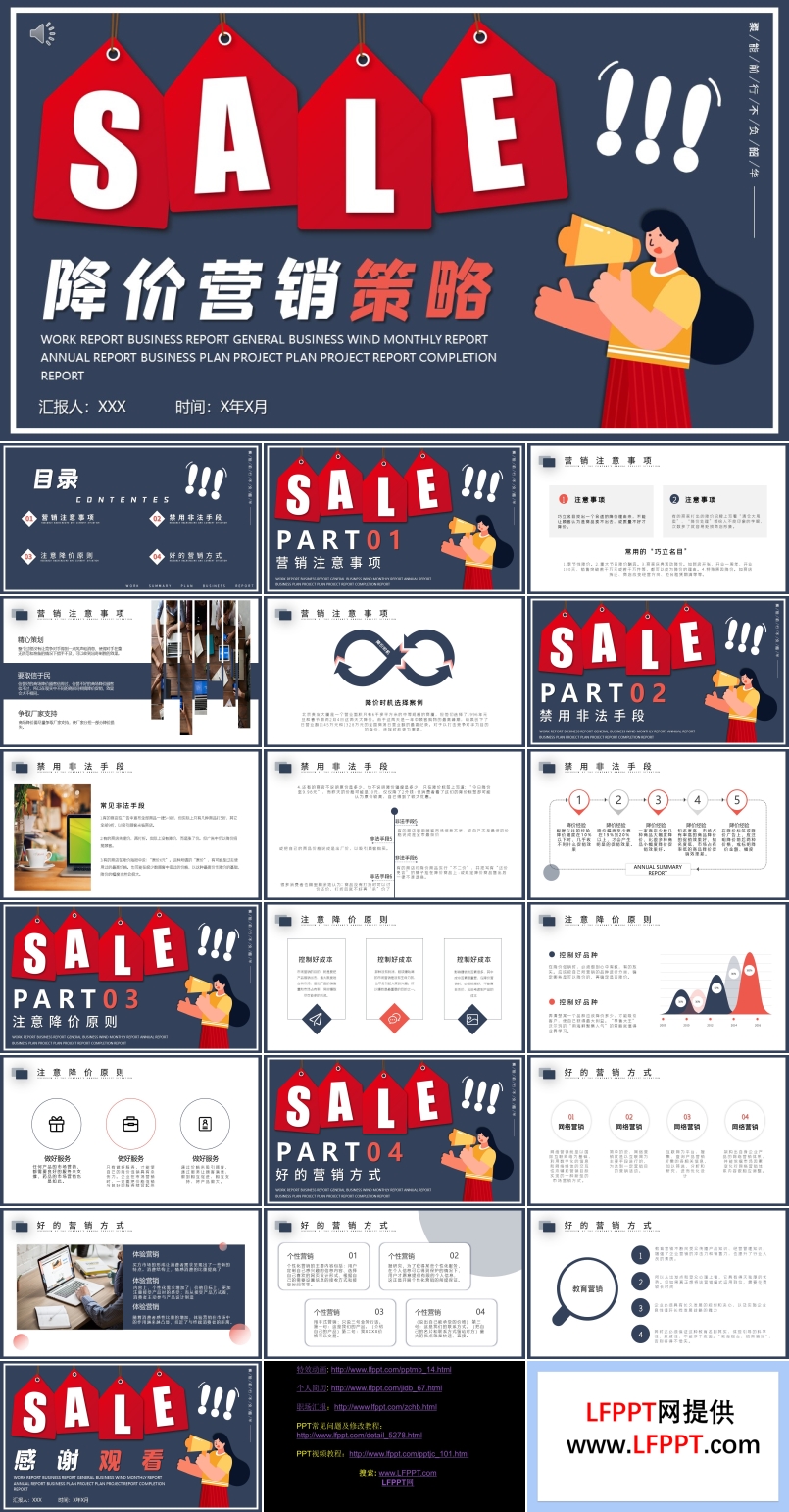 降價(jià)銷售營銷策劃PPT模板