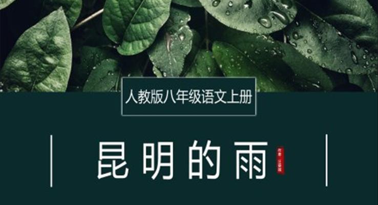 初中語文人教版八年級(jí)上冊(cè)《昆明的雨》教育教學(xué)課件PPT