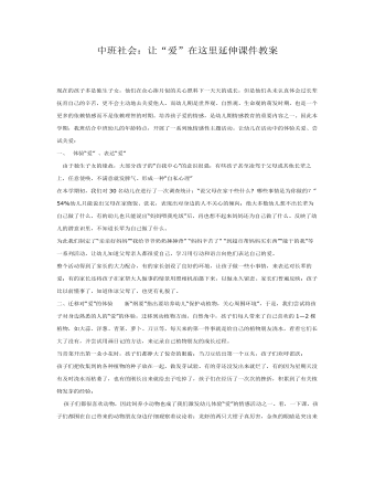 中班社會：讓“愛”在這里延伸課件教案