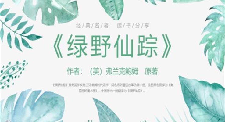 綠野仙蹤讀書(shū)分享PPT課件