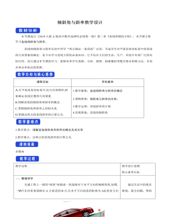 傾斜角與斜率教學(xué)設(shè)計(jì)人教A版高中數(shù)學(xué)選擇性必修第一冊(cè)